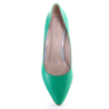 Luxury women's shoes: genuine leather, emerald green