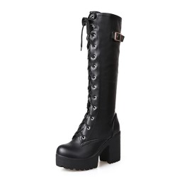 Cuir et attitude : bottes plateforme pour un style rock