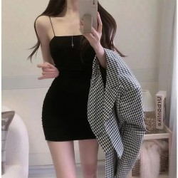 Robe courte, élégante, été, soirée, sexy, tendance, fluide, légère