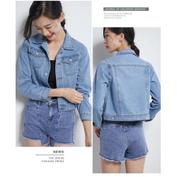 Blouson en jean femme, denim, mode, tendance, veste courte