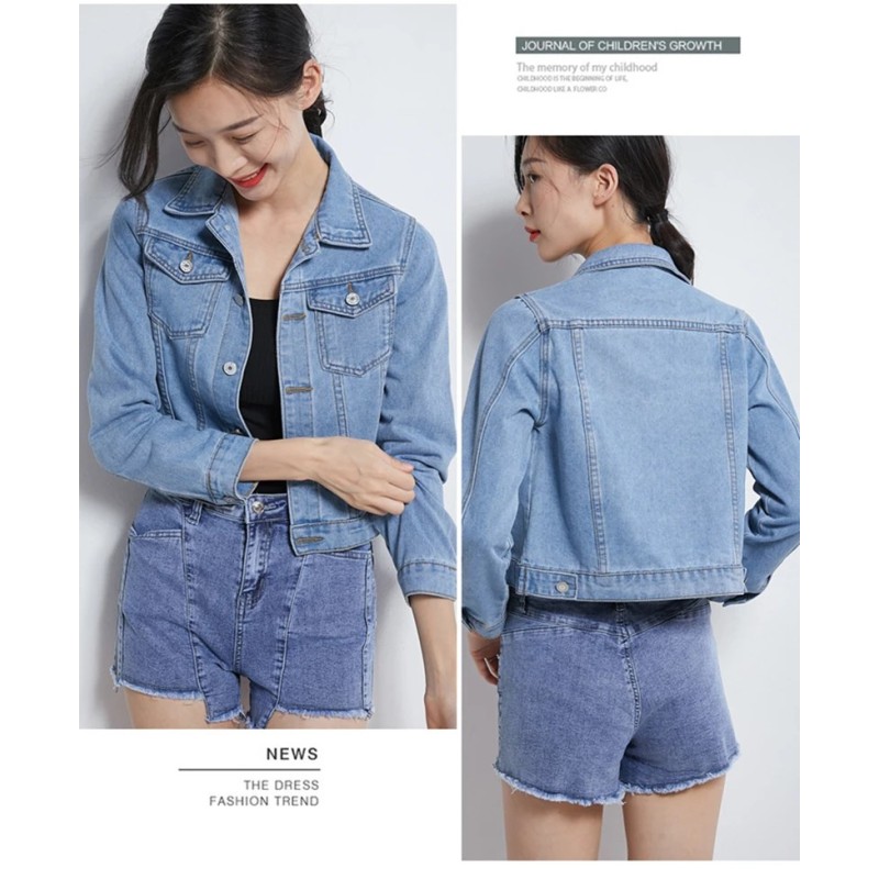 Women's denim jacket, denim, fashion, trend, cropped jacket, casual