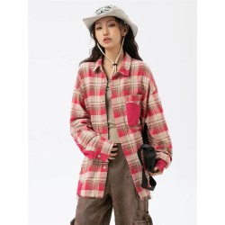 Autumn clothing: plaid shirt, casual style