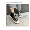 high-top sneakers, women's shoes, trendy shoes, comfortable shoes, EVA, canvas sneakers