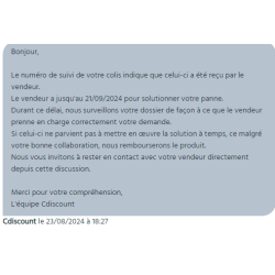 delai d'un mois pour reparer un PC en très bon état