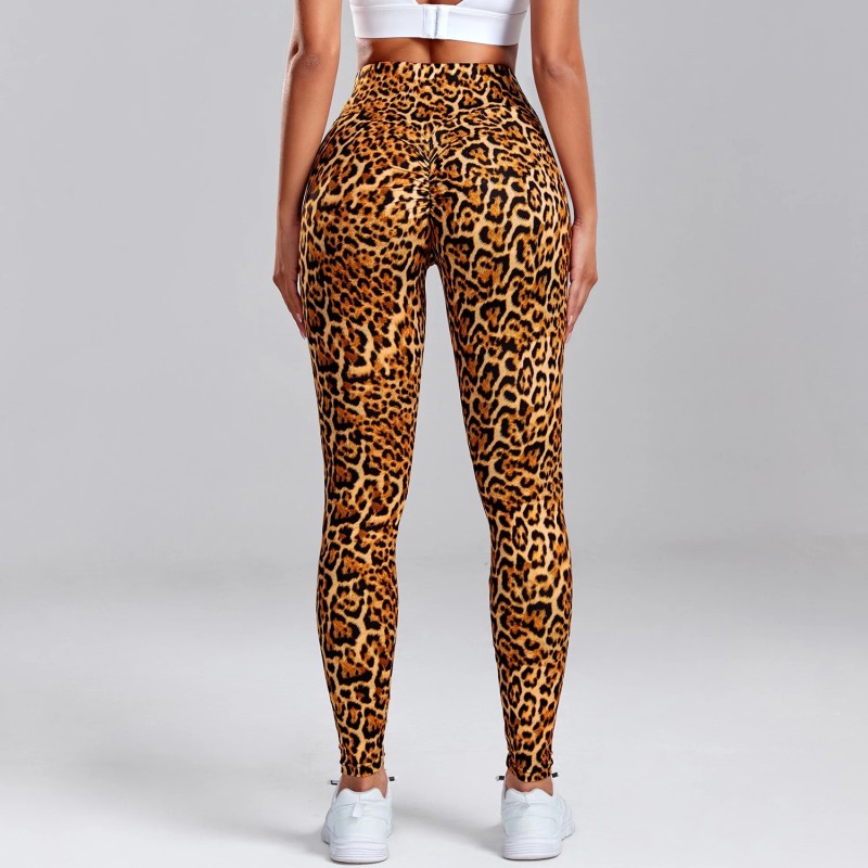 leggings, leopardato, push-up, sport, fitness, yoga, moda, donna, tendenza, sexy,