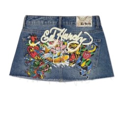 Y2K Vintage Denim Mini Skirt: Gothic & Urban Style