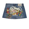 Mini gonna jeans vintage Y2K: stile gotico e urbano