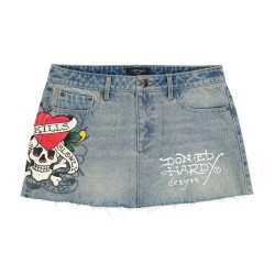 minigonna, jeans vintage, stampa lettere, hip hop, moda giovane, tendenza, gotico, punk, rock, Y2K,