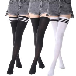 Striped Over-the-Knee Socks: Unique Style