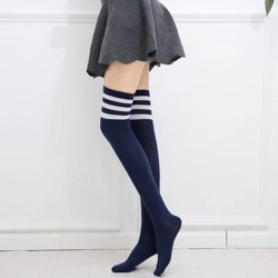 Chaussettes rayées hautes : look original garanti