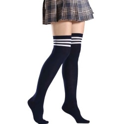 Striped Over-the-Knee Socks: Unique Style