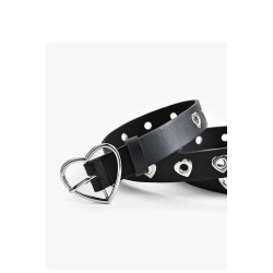 Ceinture punk vegan cœur : look rebelle garanti