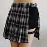 Gothic Pleated Mini Skirt: Unique Harajuku Style