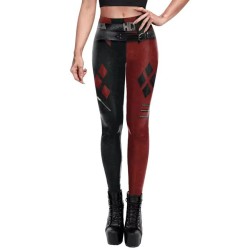 Leggings Noir & Rouge : Gothique & Athlétique