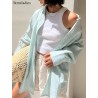 Camicia Oversize Bio a Righe: Stile Casual e Chic