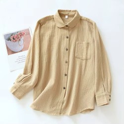 Oversized Organic Cotton Retro Shirt: Reinvented Vintage Chic