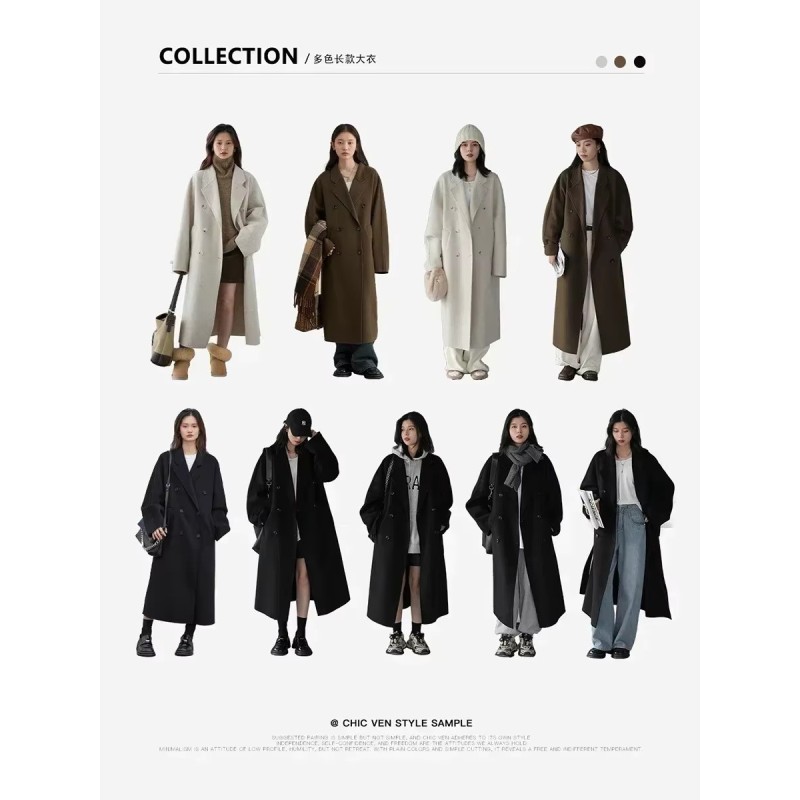 overcoat, wool, women, classic, timeless, fall, winter, fashion, clothing, elegant, chic, quality, long, straight cut,