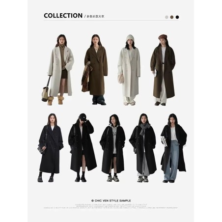 overcoat, wool, women, classic, timeless, fall, winter, fashion, clothing, elegant, chic, quality, long, straight cut,