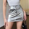 Metallic Mini Skirt: Shine Bright