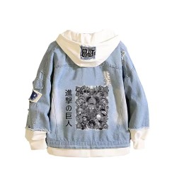 "Attack on Titan" Denim Jacket: Unique Manga Style