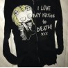 gothic sweatshirt, hoodie, goth, grunge, alternative, streetwear, Y2K, cat, black cat, Halloween