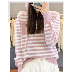 Oversized Striped Cashmere Sweater: Gothic Comfort