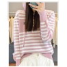 Oversized Striped Cashmere Sweater: Gothic Comfort