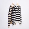 striped sweater, cashmere, wool, polo neck, oversize, women, soft, warm, autumn, winter, fashion, trendy, casual, elegant,