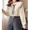 High-Waisted Vintage Tweed Shorts: Chic and Trendy