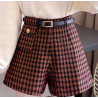 High-Waisted Vintage Tweed Shorts: Chic and Trendy