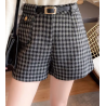 High-Waisted Vintage Tweed Shorts: Chic and Trendy