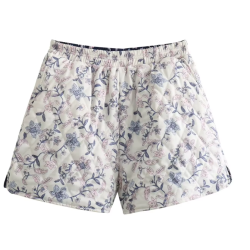 Oversized Vintage Floral Shorts: Rock Trend