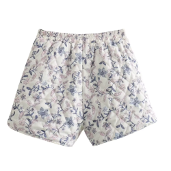 Oversized Vintage Floral Shorts: Rock Trend