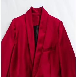 Blazer Velours Rouge : Chic & Confort Vintage