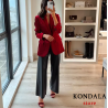 blazer, velluto, rosso, vintage, donna, moda, oversize, chic, elegante, casual, sera, ufficio, abbigliamento, tendenza, rock