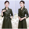 Long Vegan Leather Coat - Chic Rock Style