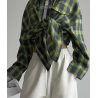 Camicia a Quadri Oversize - Stile Vintage Coreano