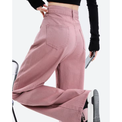 Jeans skinny de cintura alta - Rosa polvoriento - Efecto escultor