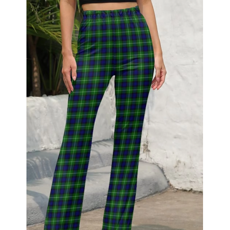 pantalones a cuadros, vintage, cintura alta, ancho, grunge, streetwear, otoño, invierno, moda femenina, casual, azul, verde