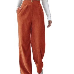 corduroy pants, high waist, women, fashion, autumn, winter, casual, chic, vintage, comfortable, plus size