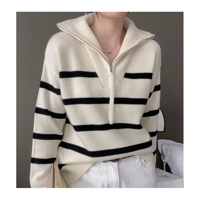 maglione camionista, righe, colorato, donna, moda, tendenza, autunno, inverno, casual, chic, bohémien, vintage