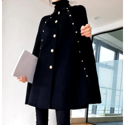 Merino Wool Cape Coat: Timeless Elegance