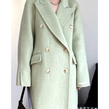 women's coat, wool, tweed, fur, oversize, winter, fashion, trendy, chic, rock, double-sided, cashmere, high-end,