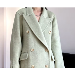 Long double-faced wool coat: Warm & Unique style