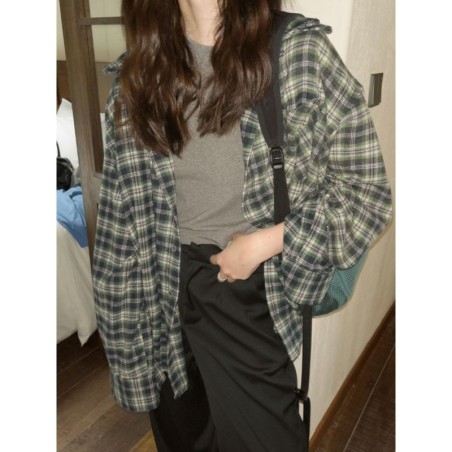 plaid shirt, oversized shirt, grunge fashion, oversized blouses for women, casual, trendy, vintage