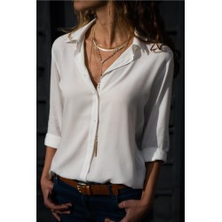 Blusa de seda mujer, elegante, cómoda, otoño, invierno