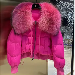 Parka piuma d'oca, calda, elegante, inverno, donna