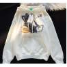 Embroidered cat hoodie, oversized, comfy, fashion