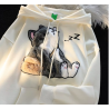 Embroidered cat hoodie, oversized, comfy, fashion