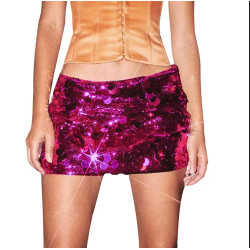 Sequin mini skirt, party, glam, low waist